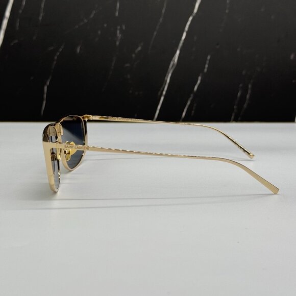 NEW SAINT LAURENT SL605 LUNA 004 SUNGLASSES WOMEN SQUARE GOLD EYEWEAR SL 605 - Picture 7 of 10